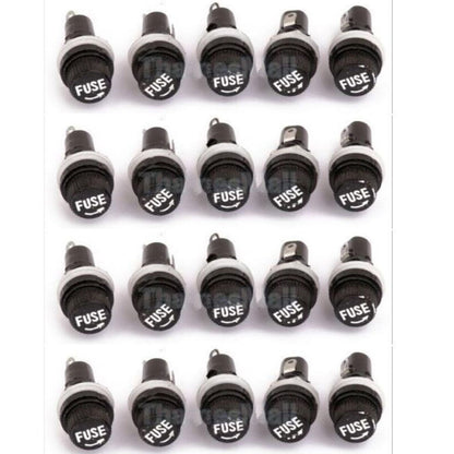 10Pc Glass Fuse Holders Insurance Tube Socket Holder For Car Auto Mobike Vehicle
