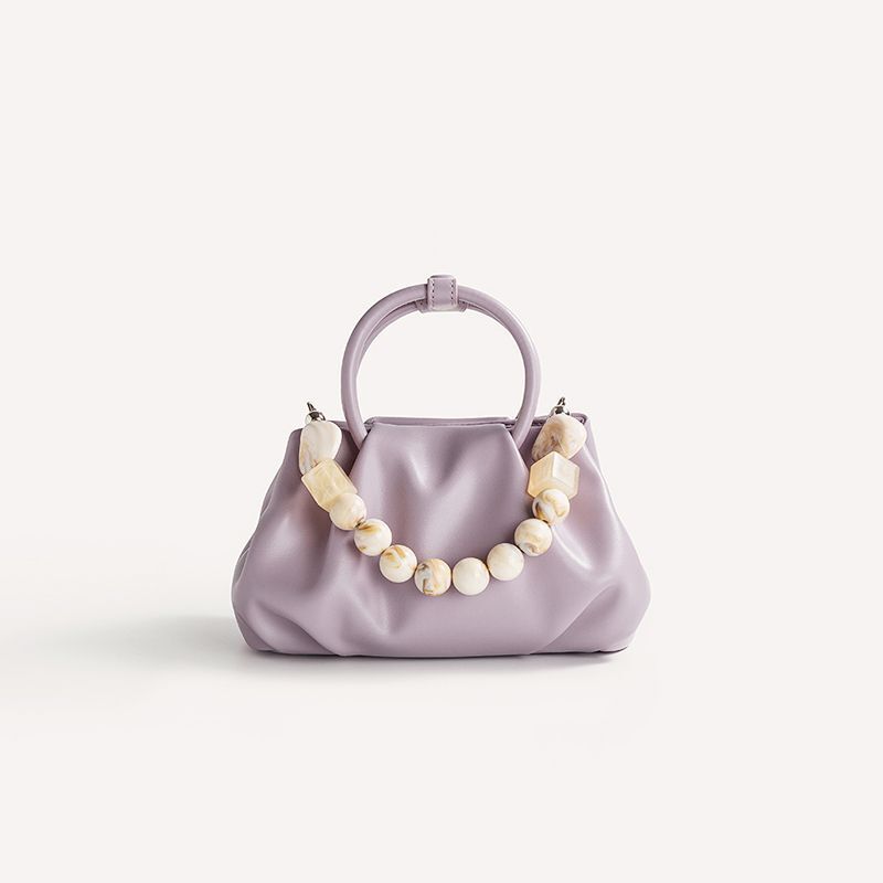 Ring Handbags Pearl And Marble Decoration Shoulder Bag Delicate Crossbody Purse