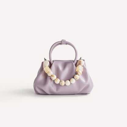 Ring Handbags Pearl And Marble Decoration Shoulder Bag Delicate Crossbody Purse