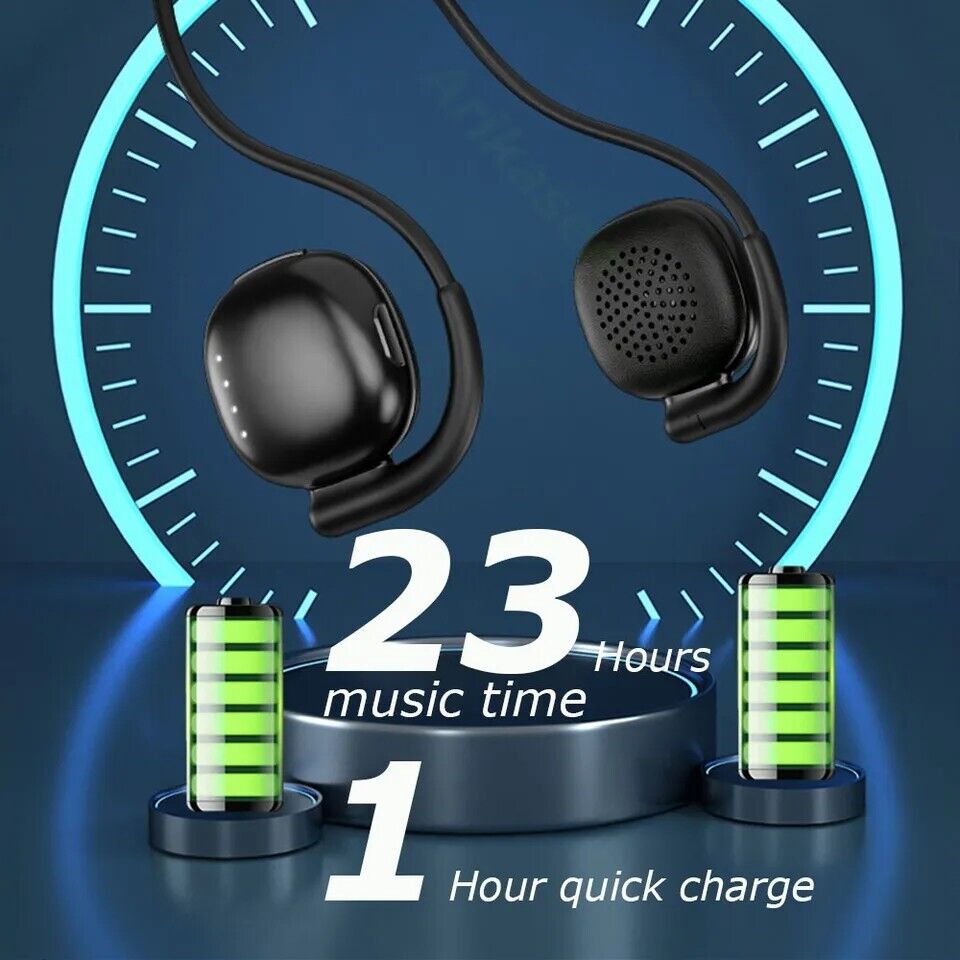 Wireless Bluetooth 5.3 Neckband Headphones Mic Headset Stereo Earbuds Earphone