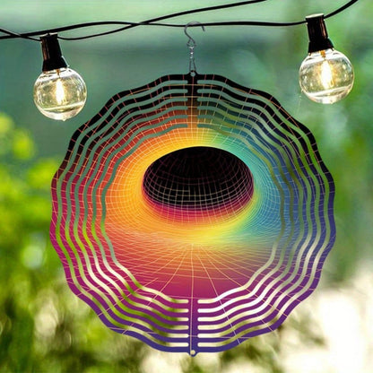 CIFbuy Metal Wind Chime 360 Rotating Hook Outdoor Garden Kinetic Art