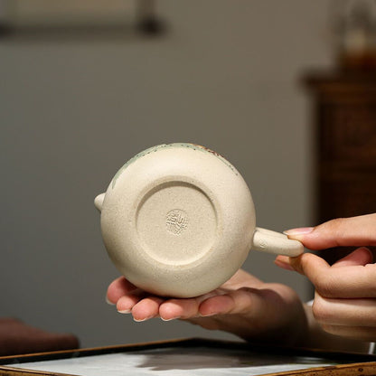 yixing zisha teapot with certificate paper marked dragon egg shape real Tea pot