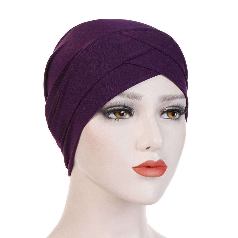 Women Stretch Turban Hat Hijab Headwear Hair Loss Chemo Cap Headwrap Head Cover*
