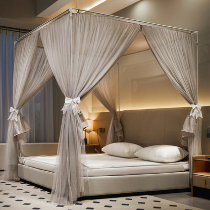 Mosquito Net Double Layers Bed Netting With Zipper Tubes Summer Curtain For Bed