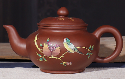 Hand Painted Yixing Teapot Handmade Green Tea Pot Kung Fu Zisha Teapot Tea Set