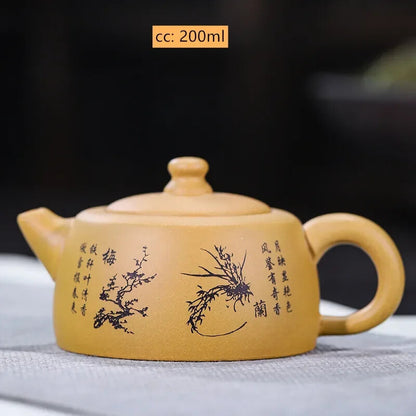 200ml/280ml Yixing Purple Clay Tea Pot Ore Section Kettle Handmade Zisha Teapot