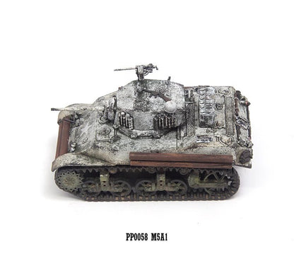 S-Model 1/72 U.S. M5A1 Light Tank Snow Paint PP0058 Finished Model Ornament