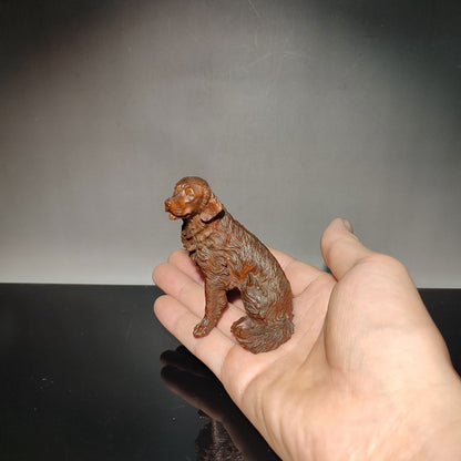 Wood Carving Foo Dog Statue Lovely Home Decor Ornaments Chesapeake Bay Retriever