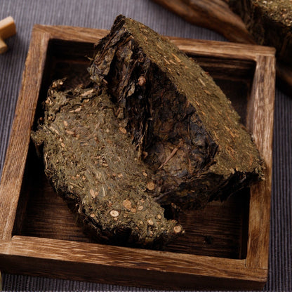 Anhua BaiLiang Cha Bing Bai Liang Dark Tea Golden Flower Hua Juan Cha 100g