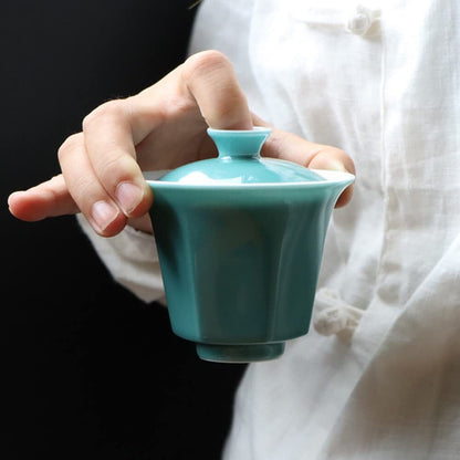 150ml Porcelain Gaiwan Chinese Ceramic Kung Fu Tea Bowl Tea Set Tureen Tea