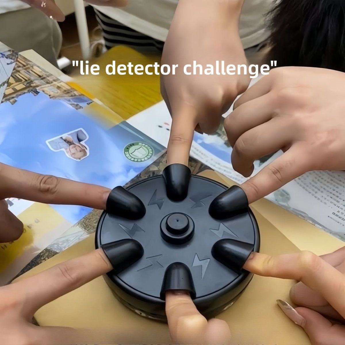 Micro Electric Shock Lie Detector Decompression Party Finger Game Desktop Truth