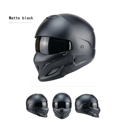 Motorcycle Modular Open Face Full Face Helmet Retro Street Bikes Full Helmet DOT