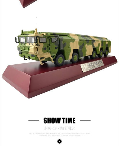 1:45 43CM DF-17 Missile Launcher Truck Diecast Military Armor Model Collection