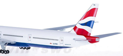 1:200 37CM Hogan BRITISH AIRWAYS BOEING 777-300ER Airplane ABS Plastic Model