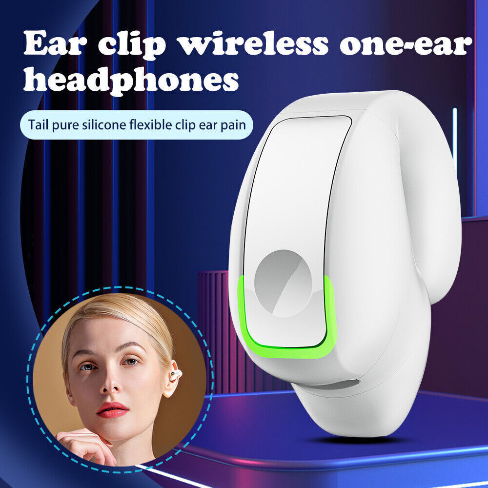 TWS Bone Conduction Wireless Headset Clip-on Bluetooth 5.3 Mini Stereo Headphone