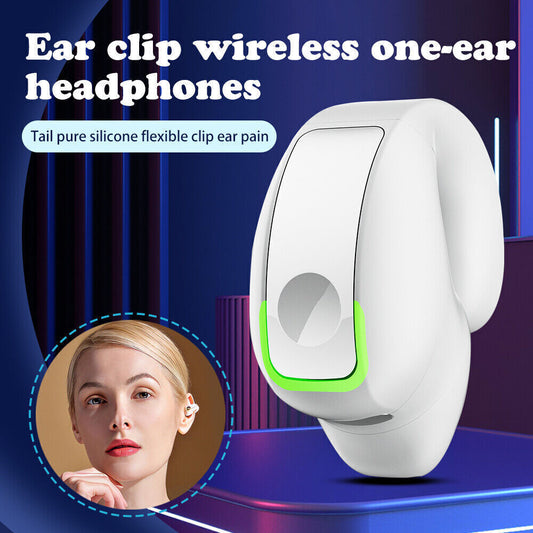 TWS Bone Conduction Wireless Headset Clip-on Bluetooth 5.3 Mini Stereo Headphone