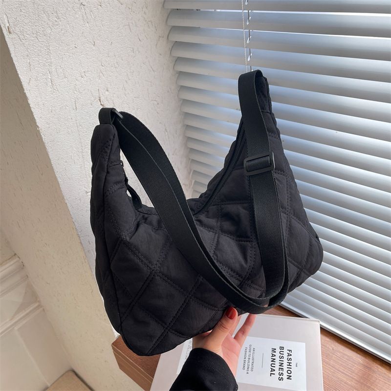 Nylon Padded Short Handle Totes Purse Big Handbags Soft Shoulder Bags Nylon 1 PC