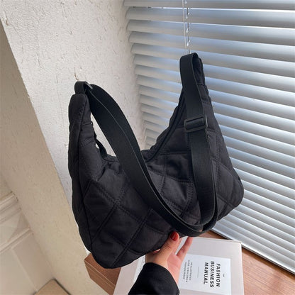 Nylon Padded Short Handle Totes Purse Big Handbags Soft Shoulder Bags Nylon 1 PC