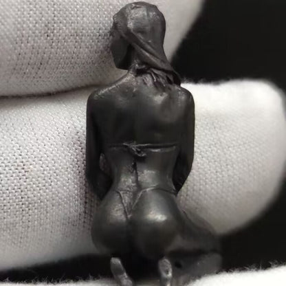 Chinese bronze statue hand carved girl statue
