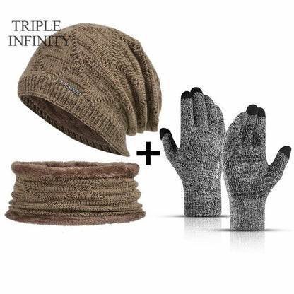 Winter Hat Beanies Knitted Warm Suit Skiing Cycling Beanie Soft Bonnet Baggy Cap