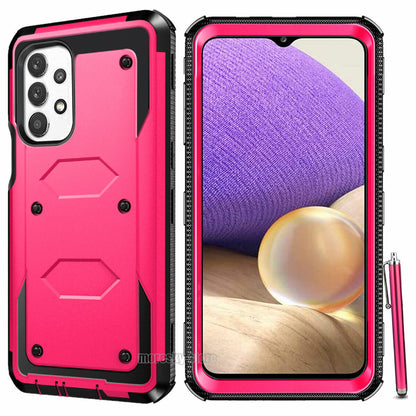 For Samsung Galaxy A32 5G Case New Dual Layer Rugged Hybrid Phone Cover + Stylus
