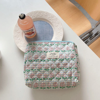 Floral Makeup Bag Multifunctional Cosmetic Pouch Large Travel Toiletry Bags Case