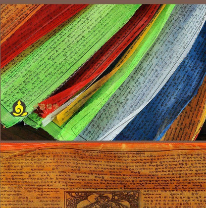 Nepal Handmade Tibetan Buddhist Mini Prayer Flags Roll (Traditional Scripture)