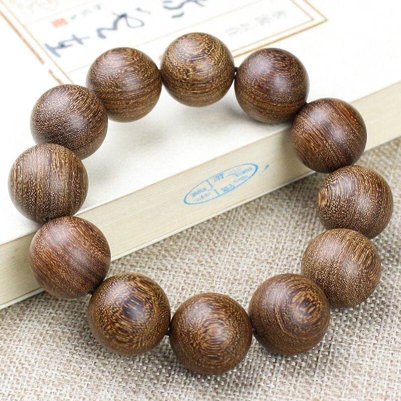 20mm Grade A+ Natural Wood Men Fashion Bracelet Lucky Gift Buddha Worry Beads