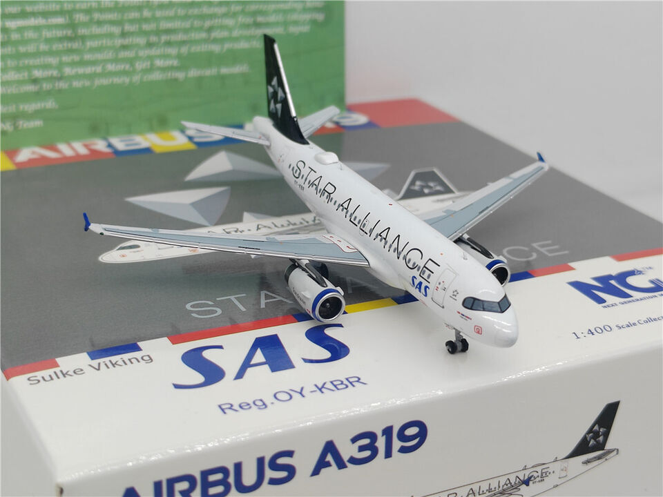 1:400 NG Model SAS STAR ALLIANCE AIRBUS A319 Passenger Airplane Diecast Model