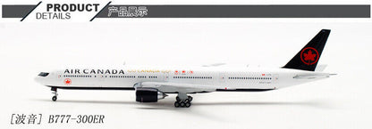 1:400 JC WINGS AIR CANADA BOEING 777-300ER Passenger Airplane Diecast Model