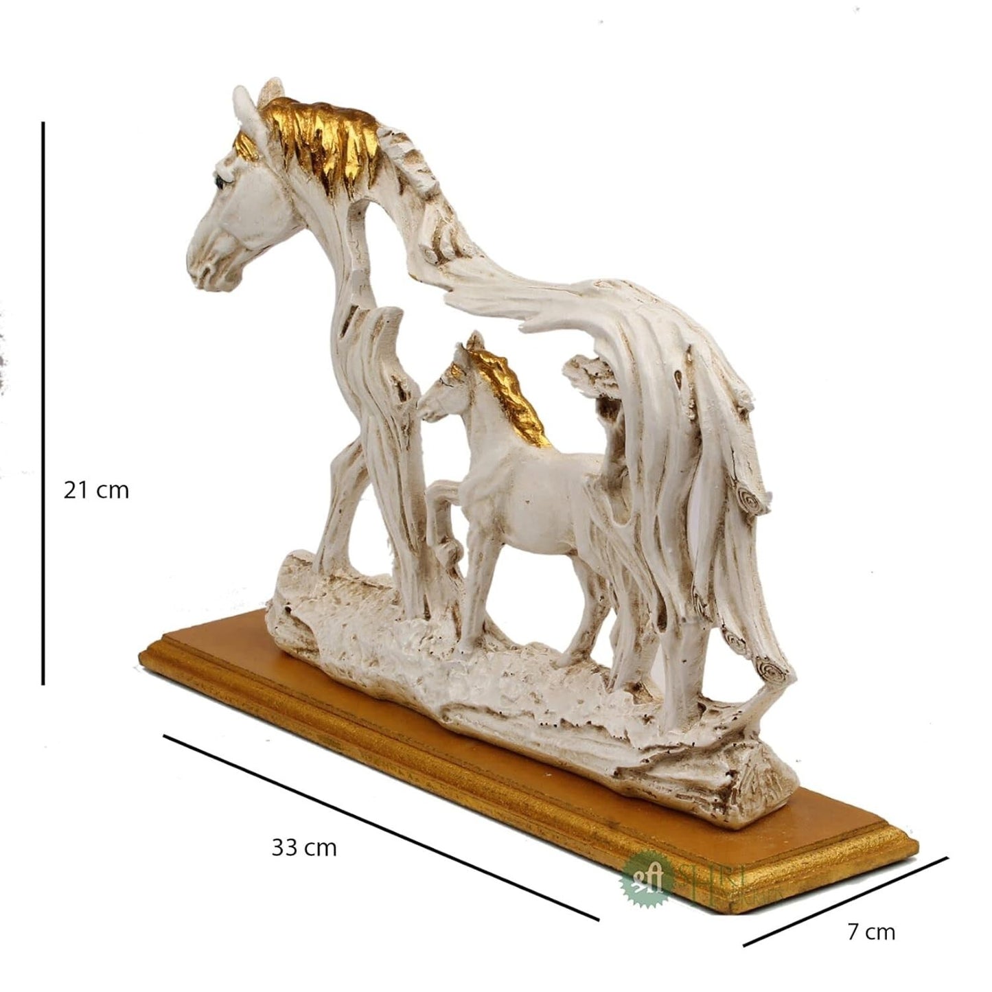 Polyresin Horse Statue with Baby Horse Animal Idol Figurine Gifts for Home Decor