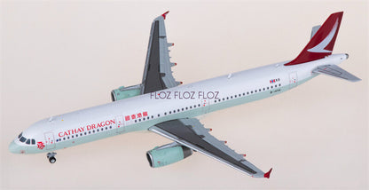 for JC Wings for Cathay Dragon for Airbus A321 B-HTG 1:400 plane Pre-built Model