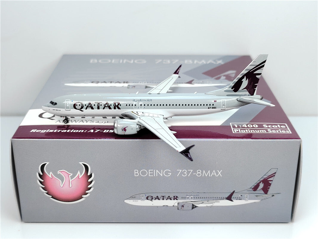 1:400 Phoenix QATAR BOEING B737MAX8 Airplane Diecast Aircraft Plane Model