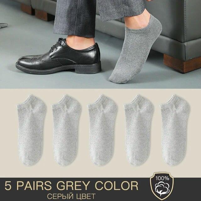 100% Thin Knit Breathable Cotton Boat Socks No Show Casual Fashion EU Size 39-44