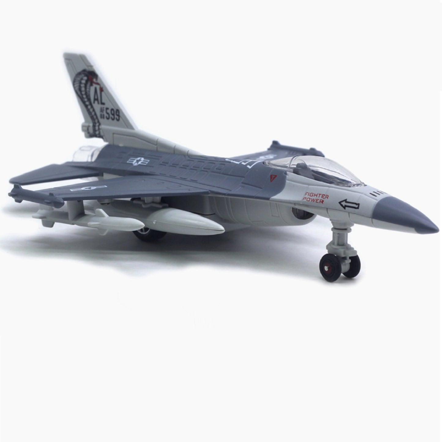 1/100 Lights&Sound F16 Jet Aircraft Alloy Fighter Aircraft Plane Model Display