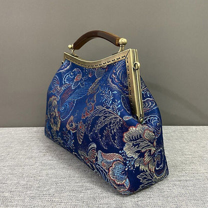Vintage Shell Lock Bag Chain Shoulder Crossbody Bags Tote Handbags Purses Cloth