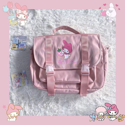 Sanrio Student Diagonal Straddle Bag Cinnamonroll Kuromi Backpack Uniform Bag