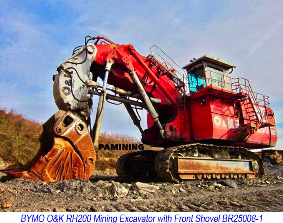 1:50 BYMO O&K RH200 Mining Excavator Front Shovel Equipment Diecast Model