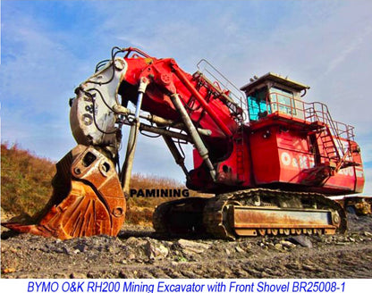 1:50 BYMO O&K RH200 Mining Excavator Front Shovel Equipment Diecast Model