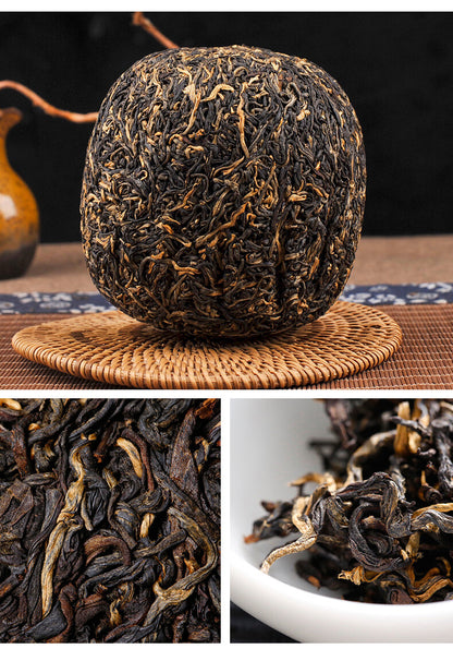 Dianhong Tea BING DAO Shi Zi Tou Gold Buds 500g Premium Dian Hong Black Tea