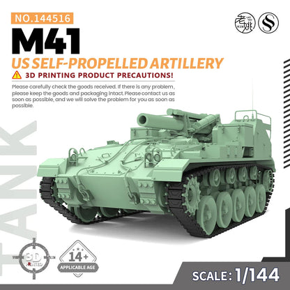 SSMODEL SS144516 1/144 Military Model Kit US M41 Self-propelled Artillery