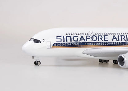 1:160 46CM SINGAPORE AIRLINES AIRBUS A380 Airplane Landing Gears Resin Model