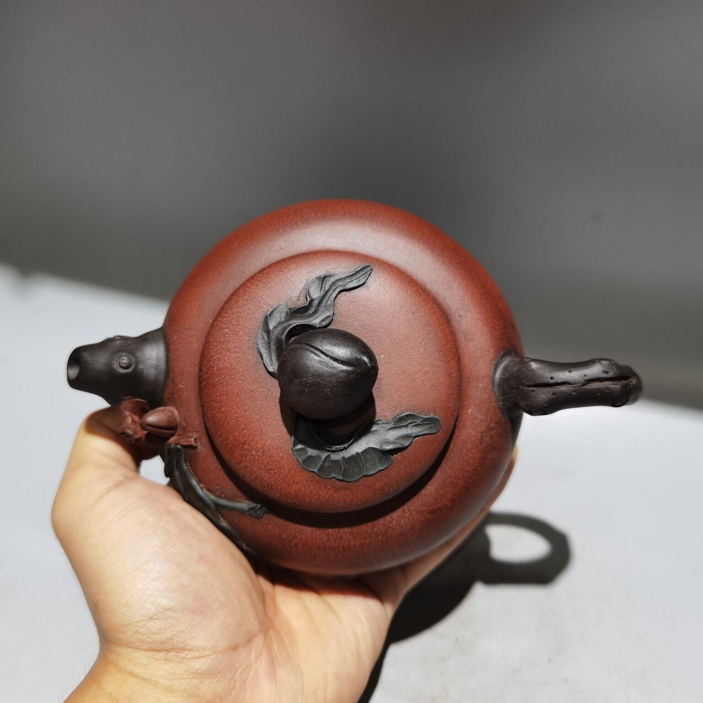 collect vintage chinese yixing purple clay teapot zisha ceramic peach teaware
