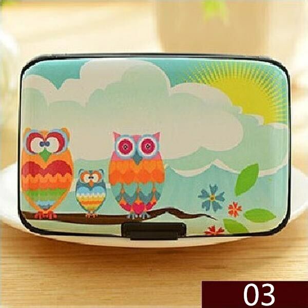 Box Bag Credit ID Card Women's Card Case Holder Card Security Layers Theft Proof