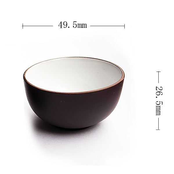 2Pcs Chinese Kungfu Tea Cup Marked Yixing Zisha Tea Set Cup Mini Cup 25Ml