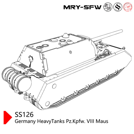 SSMODEL SS144126 1/144 Military Model Kit Germany Heavy Tanks Pz.Kpfw. VIII Maus