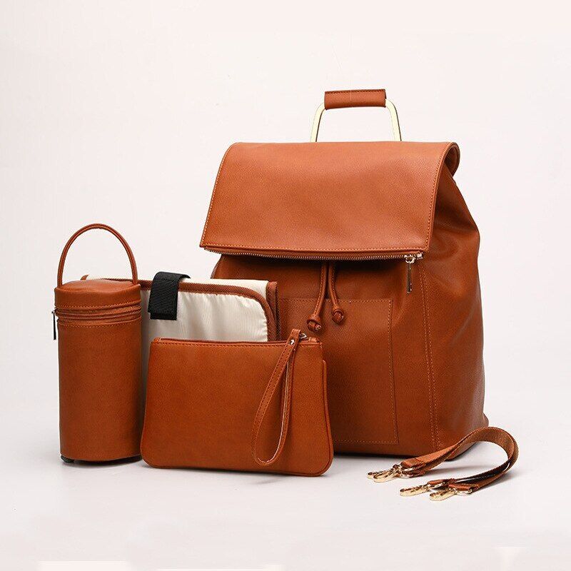 6 Types PU Leather Mommy Bag Backpack Mom Baby Stroller Bag Pad Mom Baby Nursing