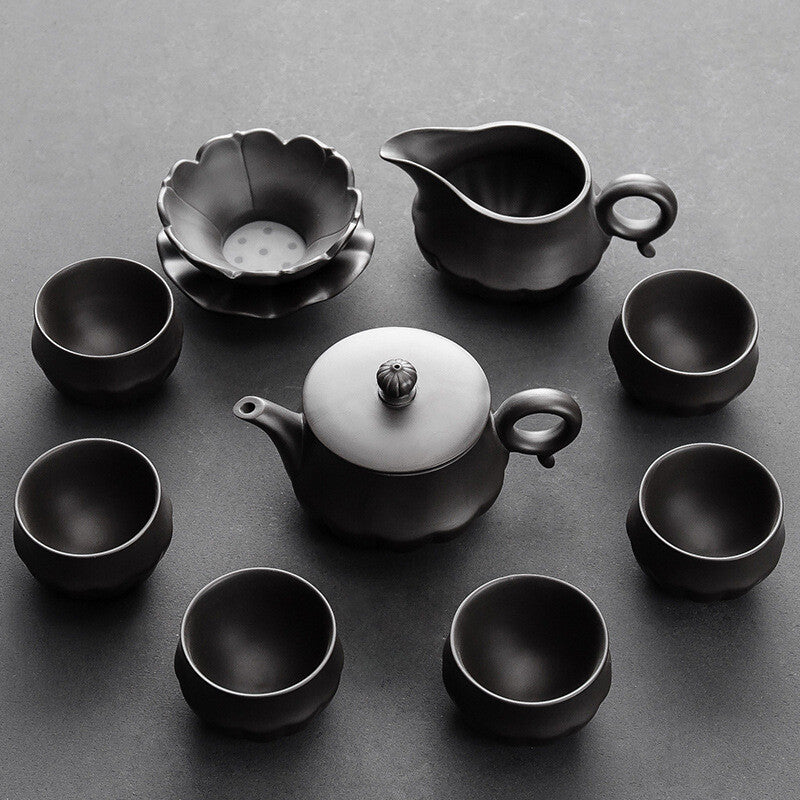 Complete Tea Set True Yixing Zisha Tea Pot Pitcher Matching Tea Cup Filter Net