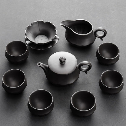 Complete Tea Set True Yixing Zisha Tea Pot Pitcher Matching Tea Cup Filter Net