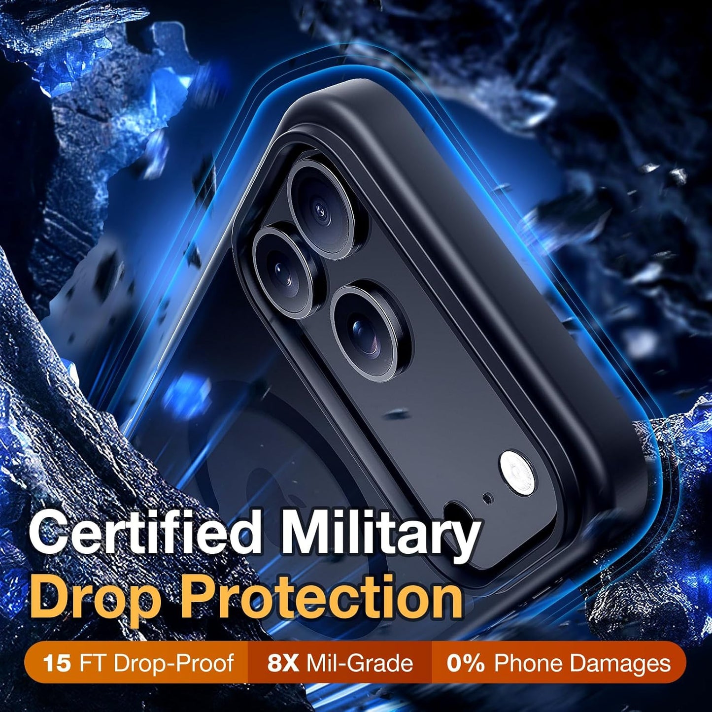 3 in 1 Strong Magnetic Case for Iphone 17 Pro Max,1X Screen Protector +1X Camera